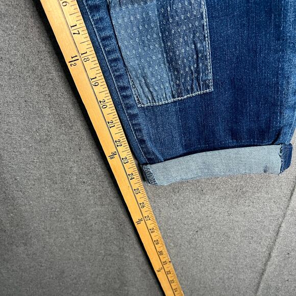 Logo Lavish Jeans Womens 4 Blue Dark Wash Patchwork - Picture 10 of 15